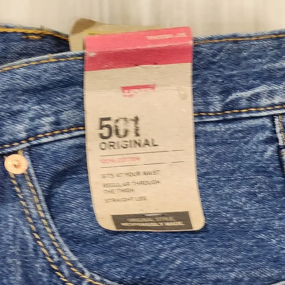 Levi's 501 Jeans Men's 40X29 Medium Wash Original New 005010194